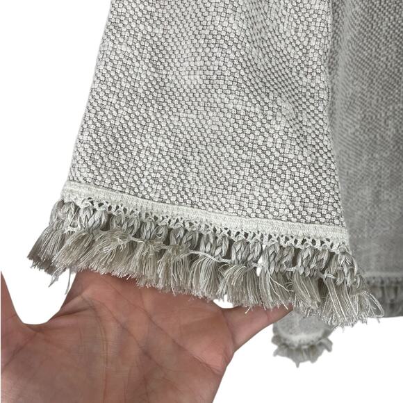 Vintage Sara Campbell Textured Boucle Tunic Top XS Tassel Fringe USA Old Money - Picture 9 of 13